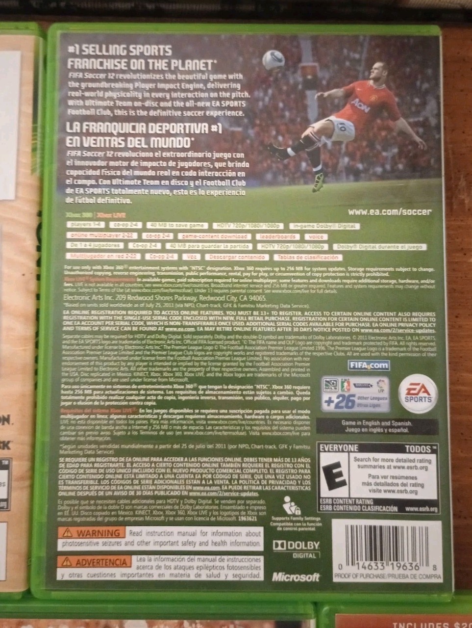 7 XBOX 360 Games Madden NFL 10,11,12,13,FIFA Soccer 12,Tony Hawke Ride,NBA 2K13