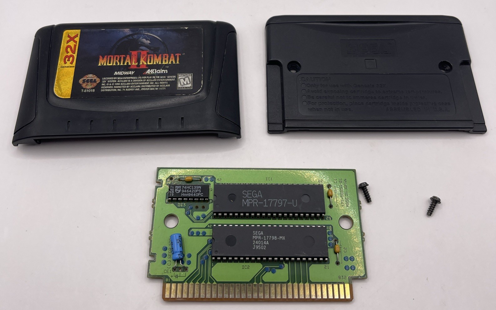 Mortal Kombat II (Sega 32X, 1994) – Cartridge Only Polished Pins Tested