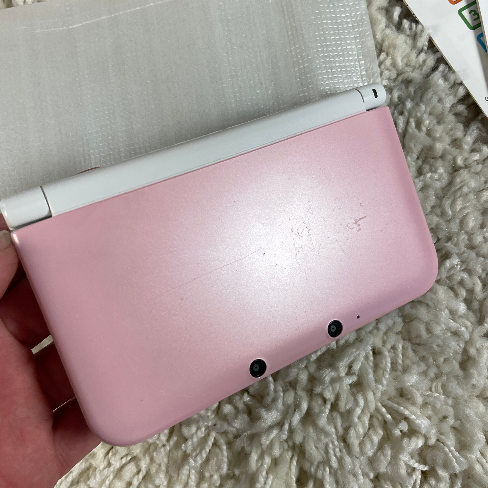 Nintendo 3DS XL Pink White Handheld System Console SPR-001 Complete in Box CIB
