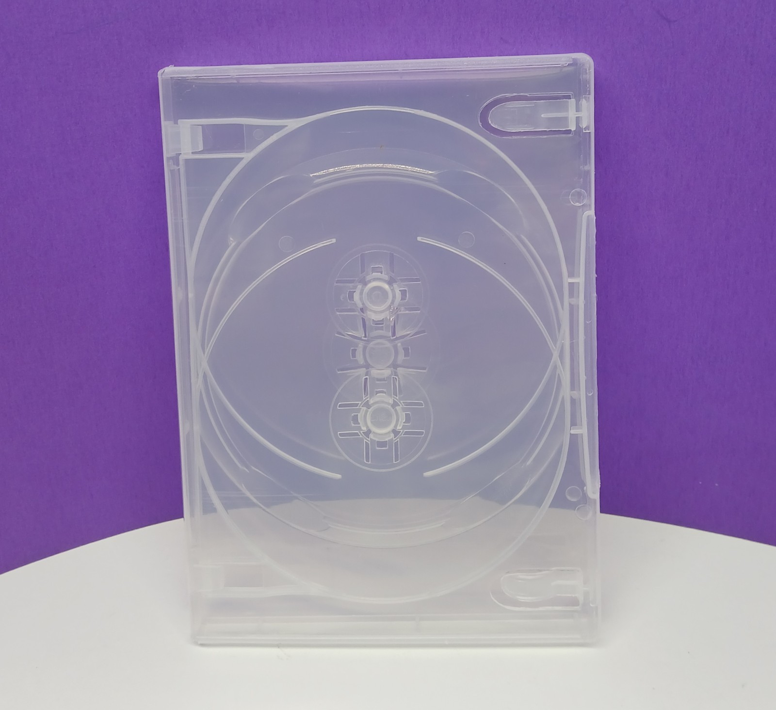 One Standard Clear 3 Disc DVD Replacement Case With Dustcover 14mm