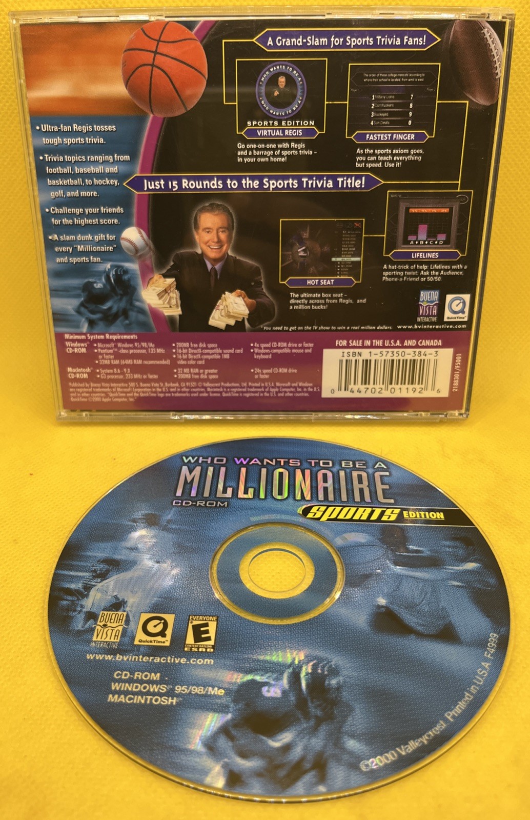 Who Wants to Be a Millionaire: Sports Edition (Windows/Mac CD-ROM, 2000)