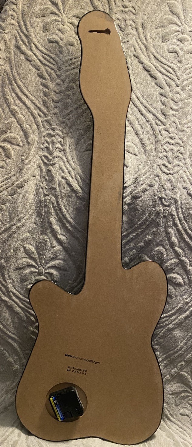 Halo Master Chief Vintage Guitar Shape Wall Clock By Oval Framecraft Vintage