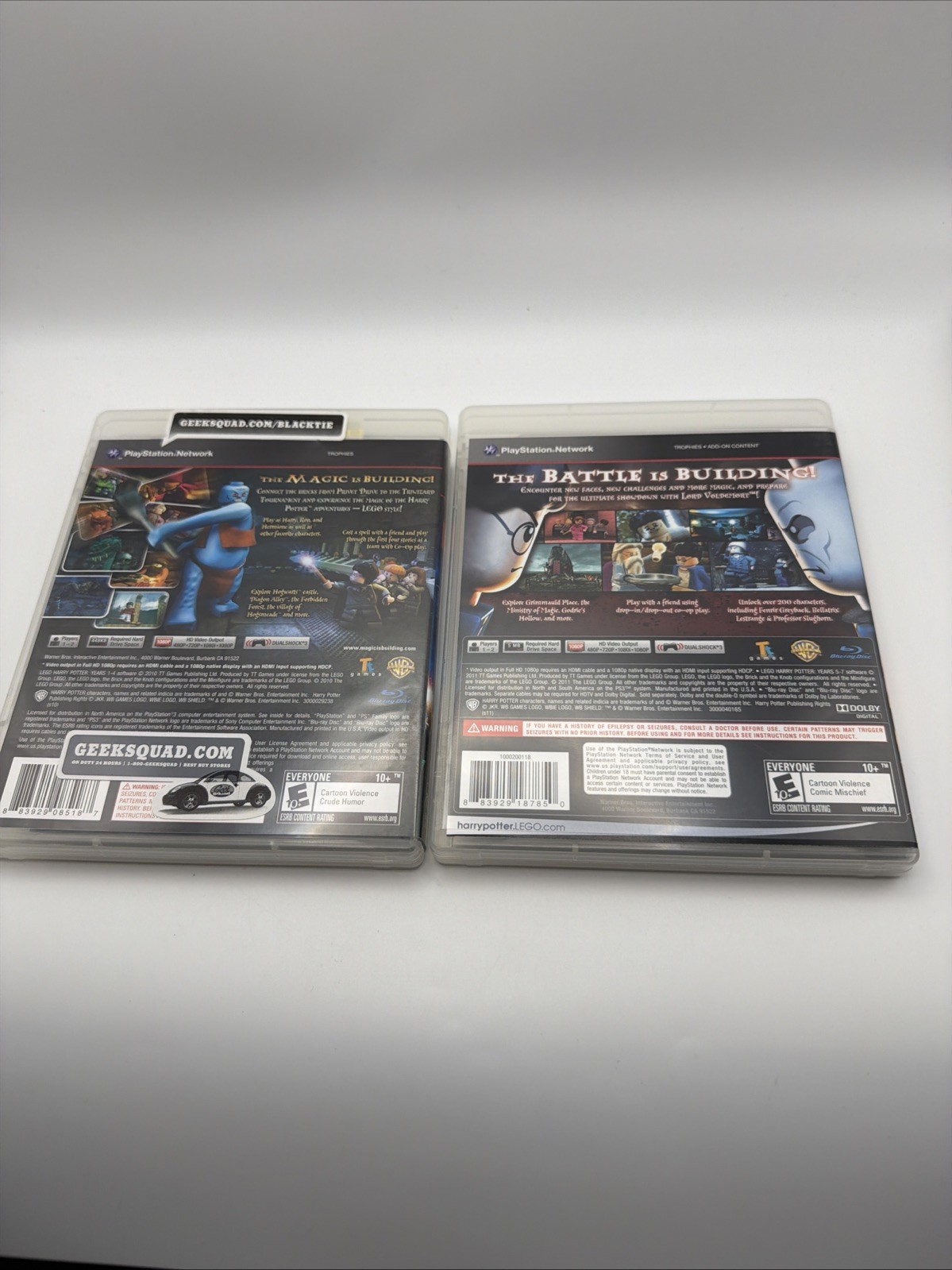 LEGO Harry Potter Years 1-4 & 5-7 PS3 Bundle Complete CIB Tested Working