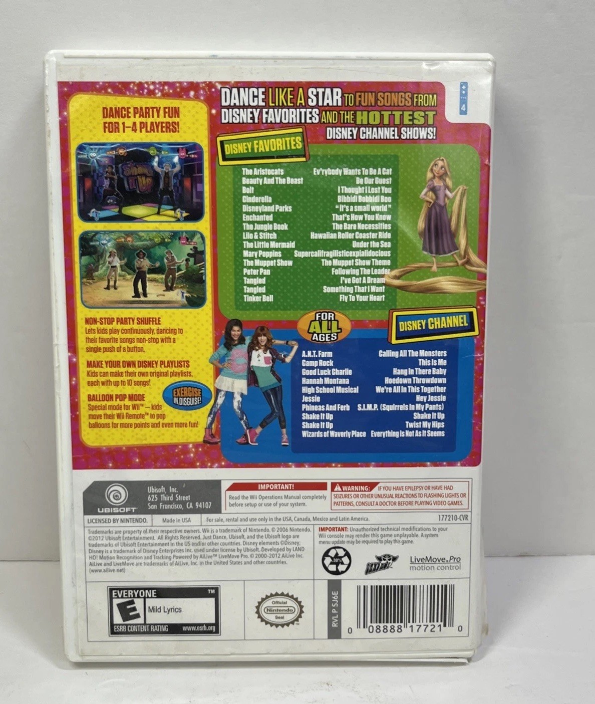 Just Dance Disney Party Wii Nintendo Game Ubisoft