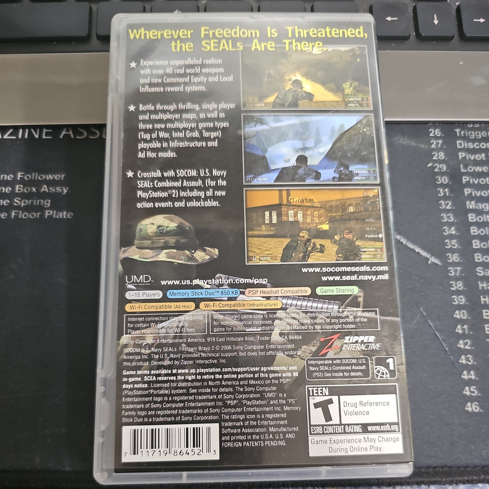 SOCOM: U.S. Navy Seals Fireteam Bravo 2 (Sony PSP) 2006; CIB Complete