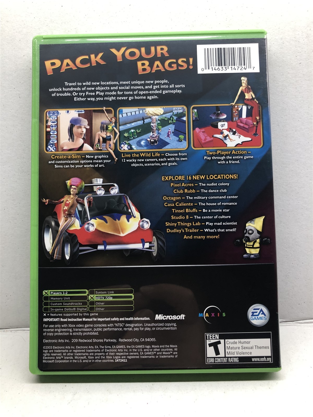Sims Bustin’ Out (Microsoft Xbox, 2003) Complete Tested Working – Free Ship