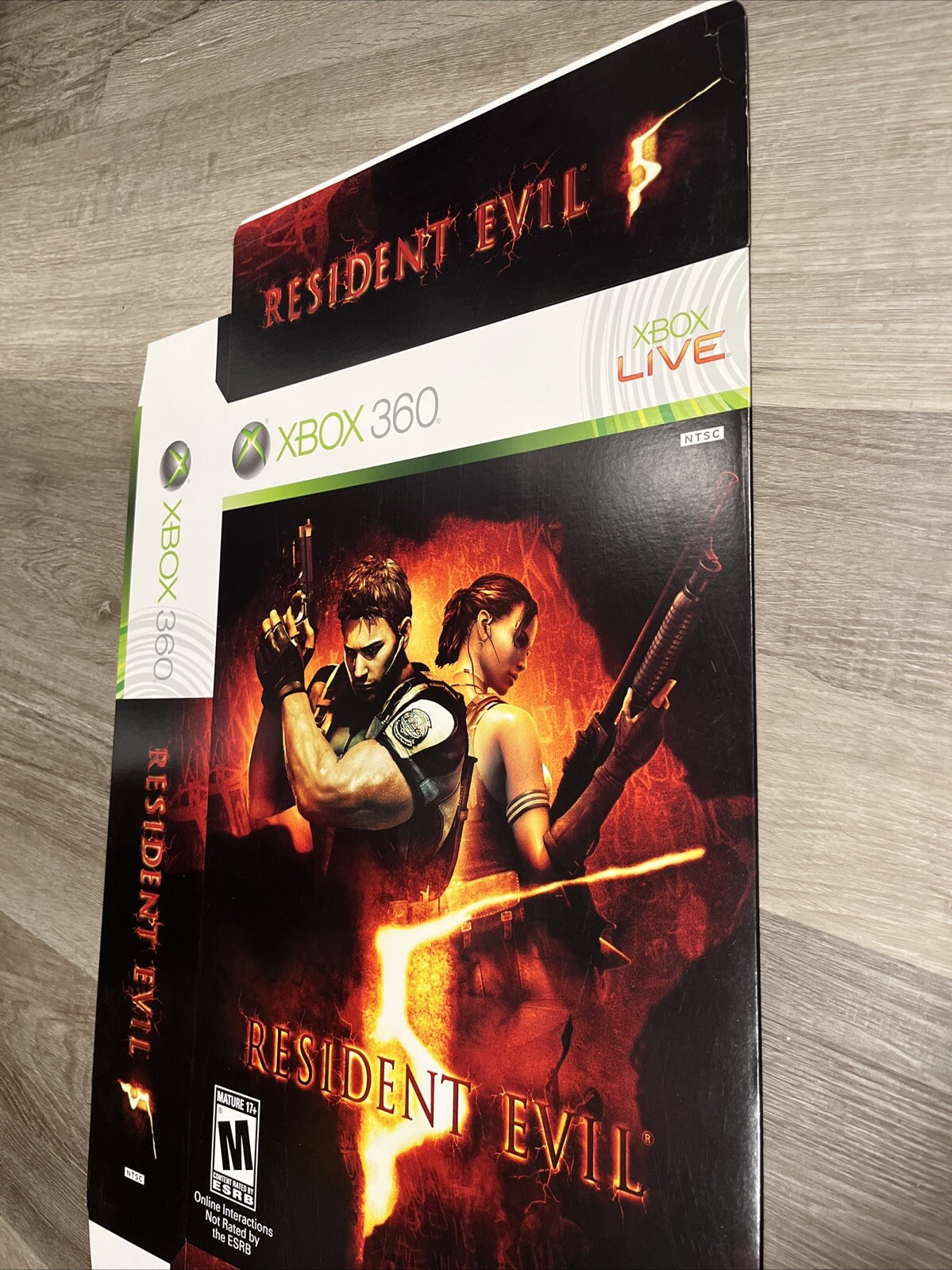 Resident Evil 5 Xbox 360 GameStop Promo Oversized Display Capcom Box Standee