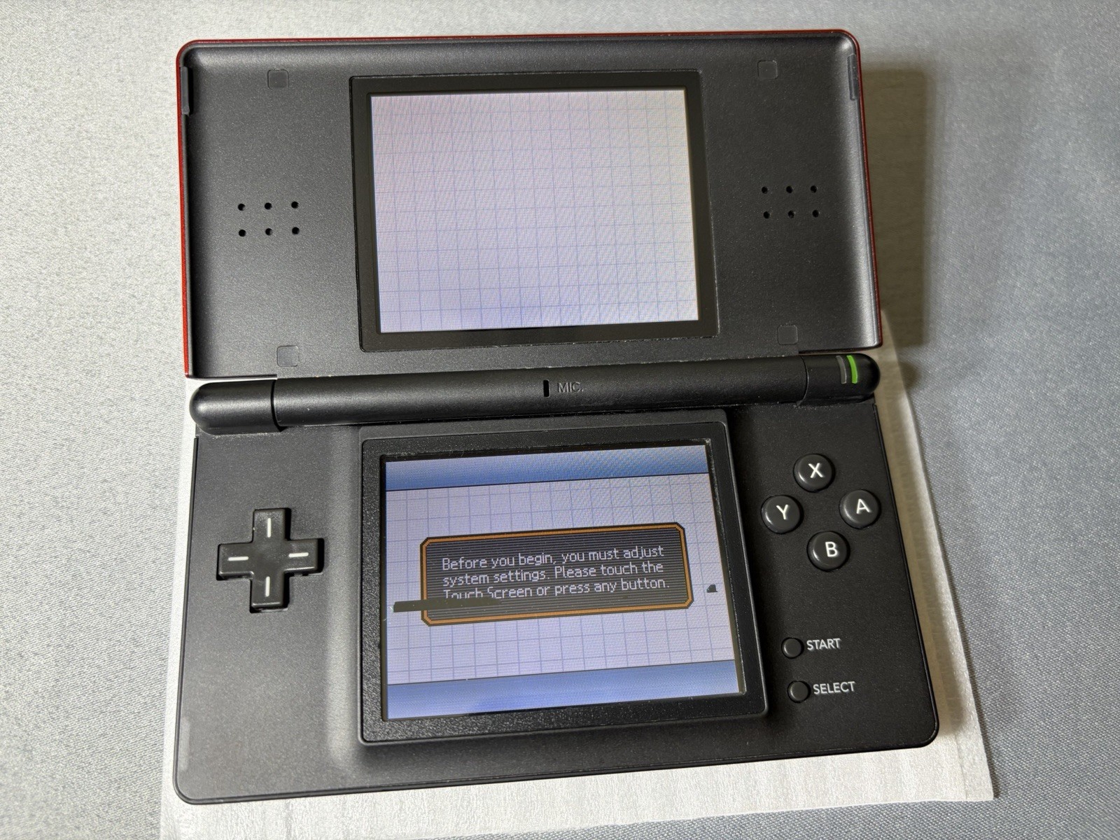 Nintendo DS Lite Crimson Red Black Handheld Console Complete Great Condition