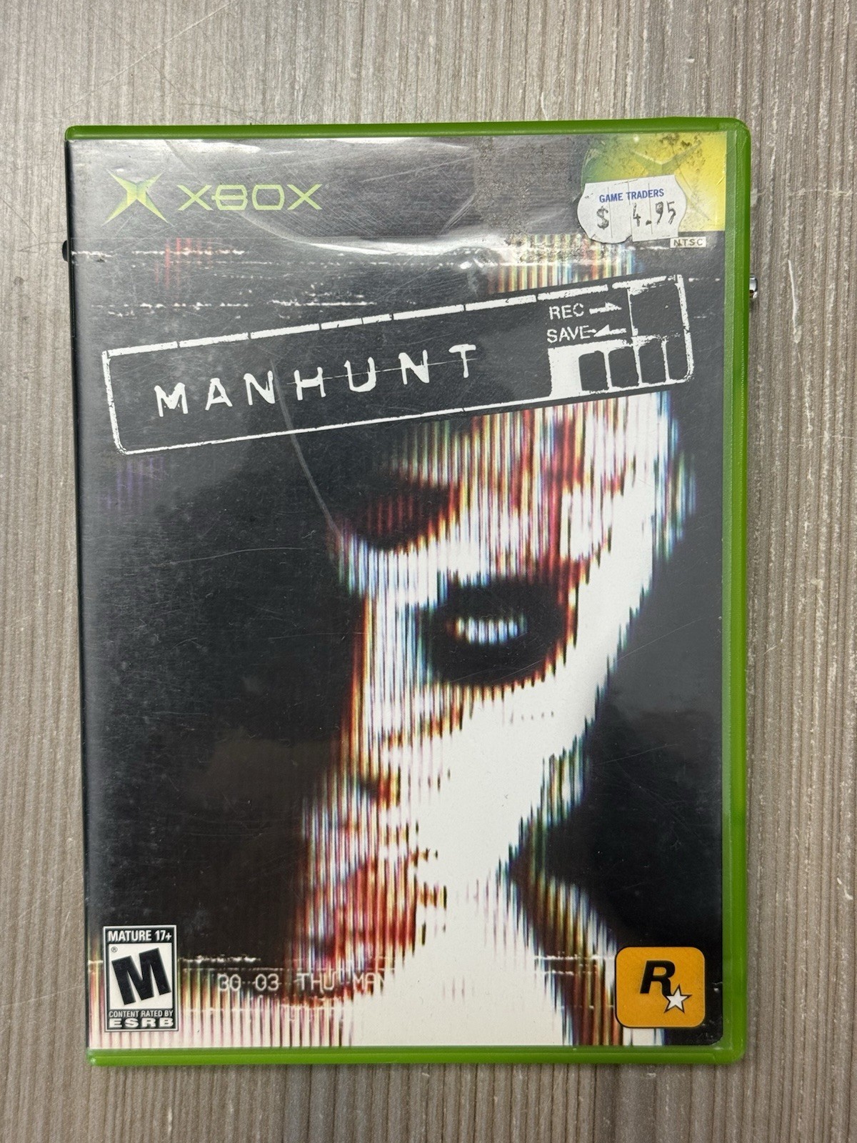Manhunt (Microsoft Xbox, 2004) Complete in Box with Manual & Reg Card Resurfaced