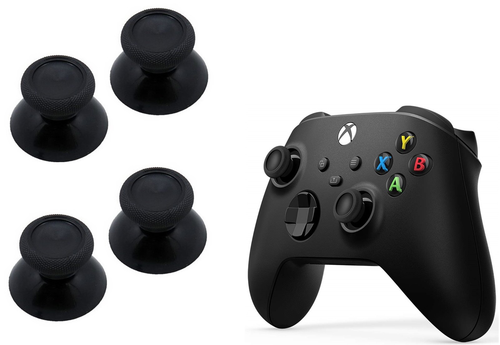 Microsoft Xbox One Series S X 4pc Analog Thumbstick Joystick Black 1708 1914
