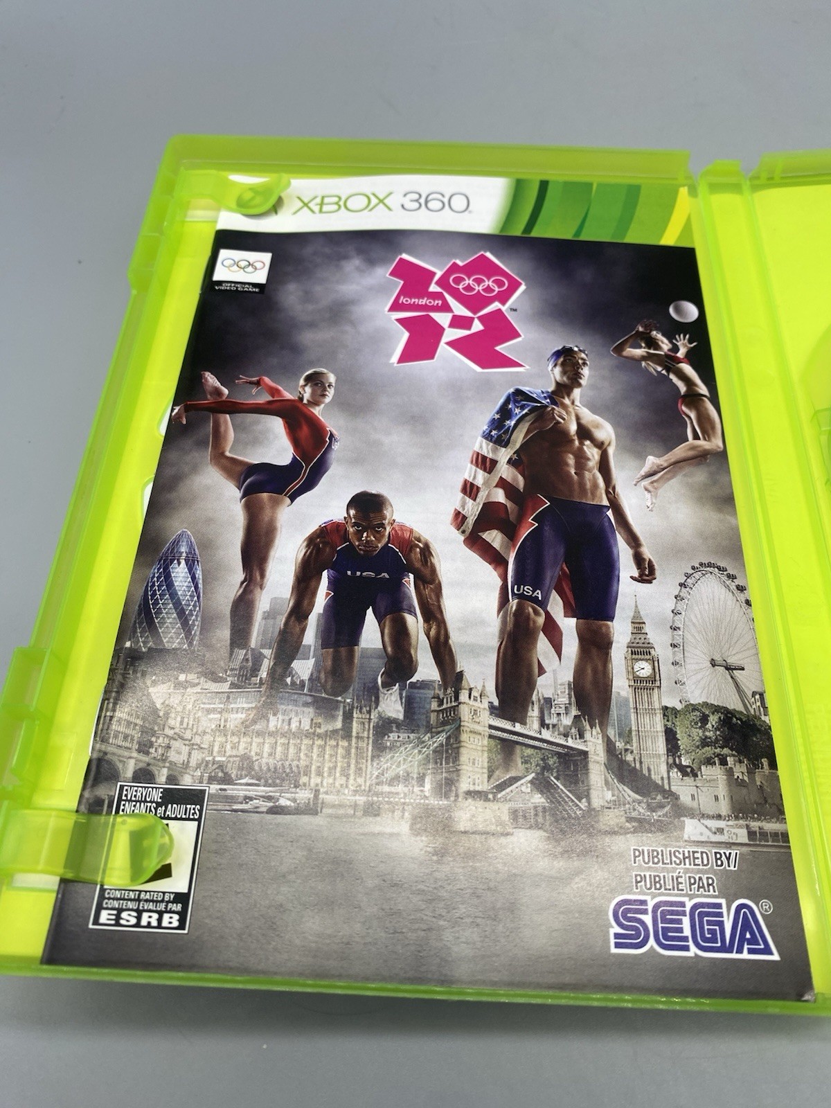 London 2012 Olympics (Microsoft Xbox 360) Case & Manual CIB Complete