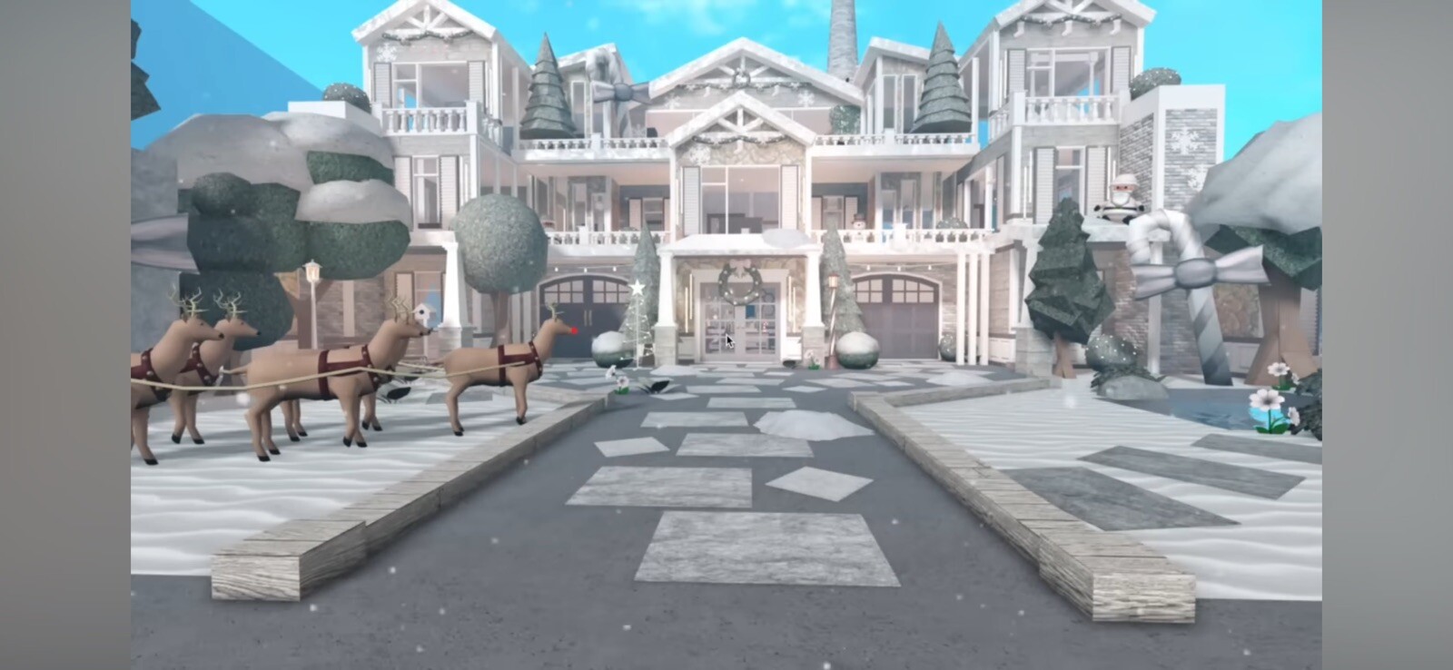 BLOXBURG ROBLOX PERSONAL WINTER WONDERLAND MANSION BUILDER!DESCRIPTION FOR INFO