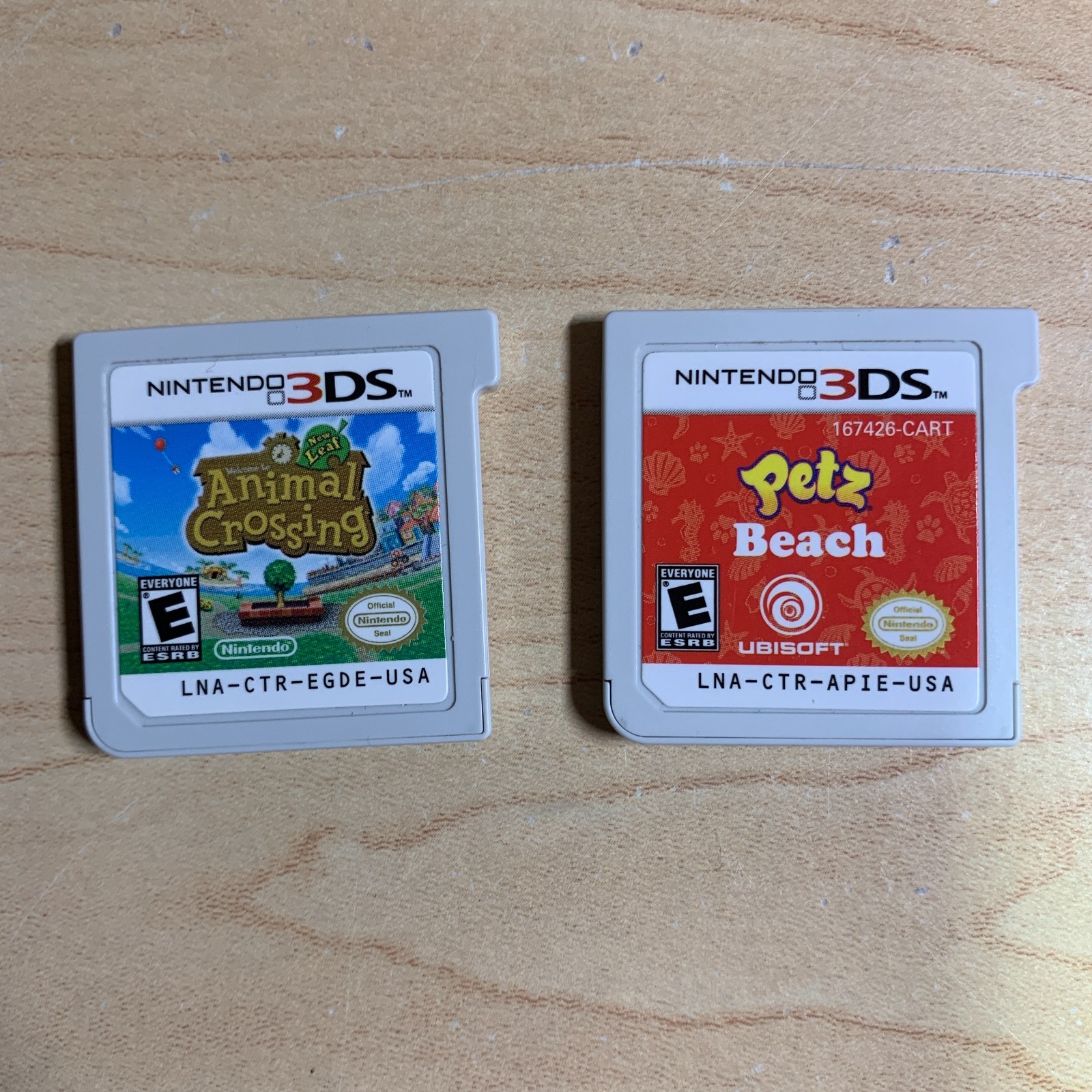 Animal Crossing: New Leaf & Petz Beach – Nintendo 3DS Cart Only Authentic Tested