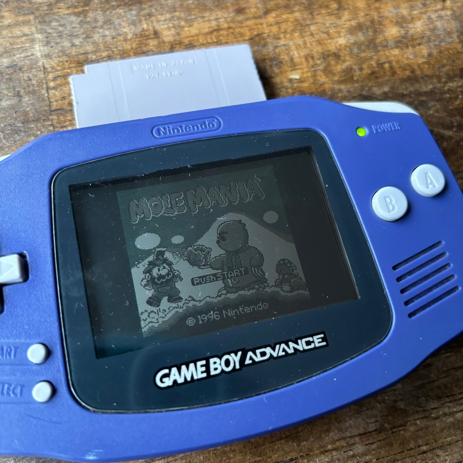 Mole Mania Original Nintendo Game Boy Authentic Y2K Handheld Gaming TESTED WORKS