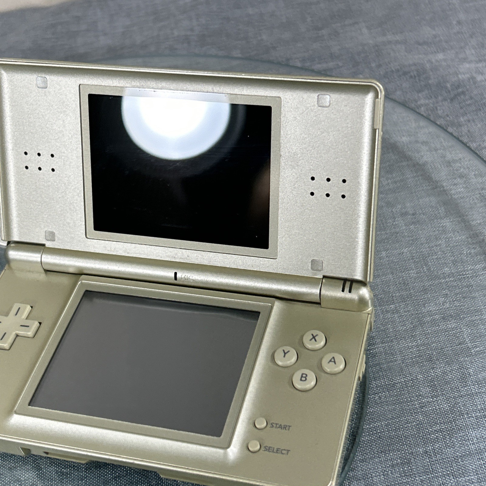 Nintendo DS Lite Gold Zelda Edition Handheld Console w/ Triforce Logo Charger
