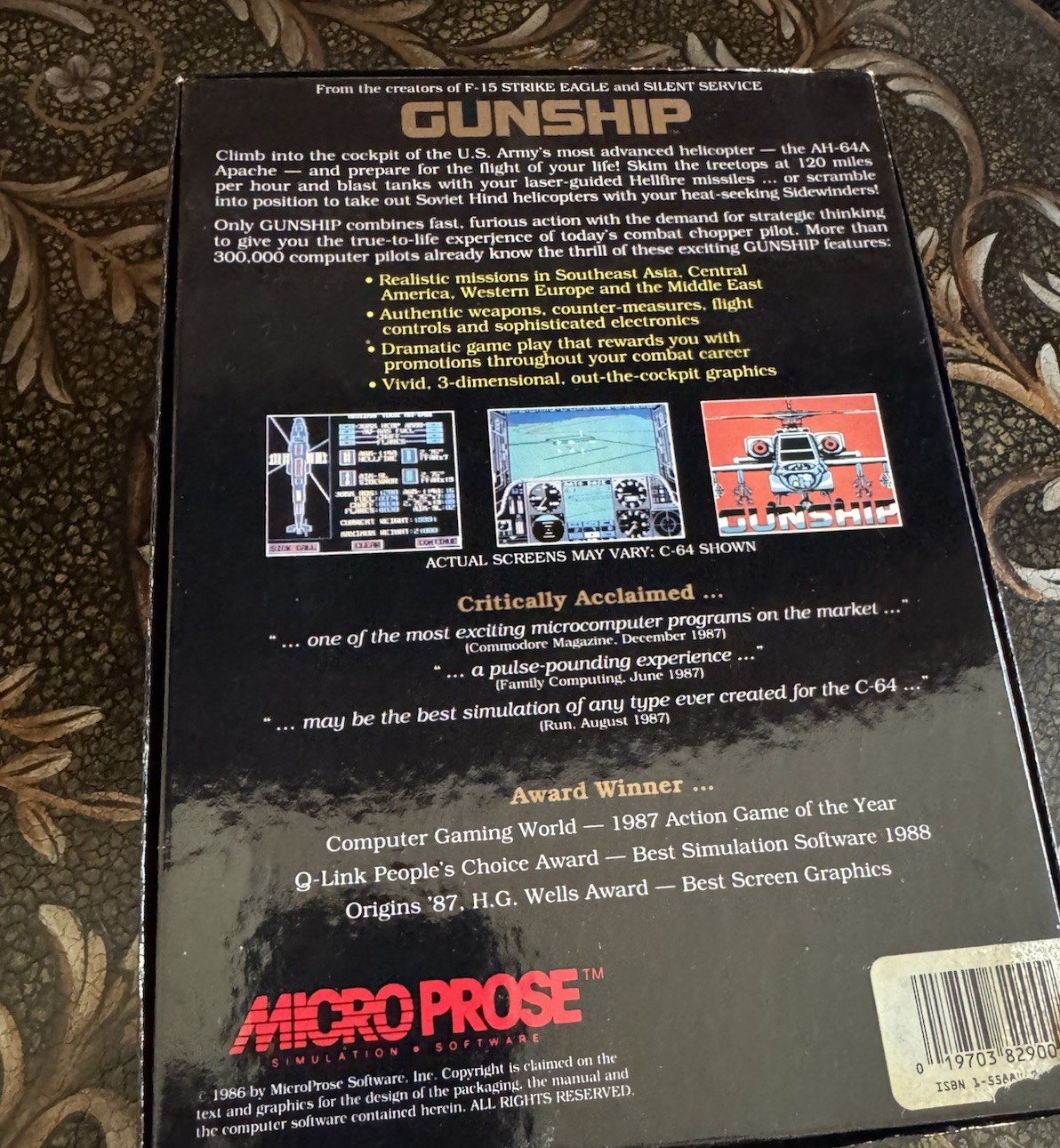 GunShip Commodore Amiga game – Complete