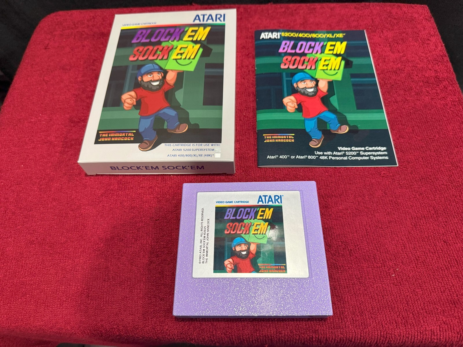 Atari 5200 Block’em Sock’em New Puzzle Game Autographed and Numbered