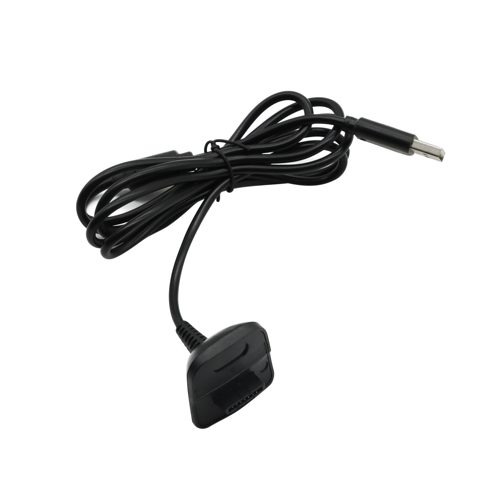 2 For Xbox 360 Black Wireless Controller USB Charging Cable Replacement Charger