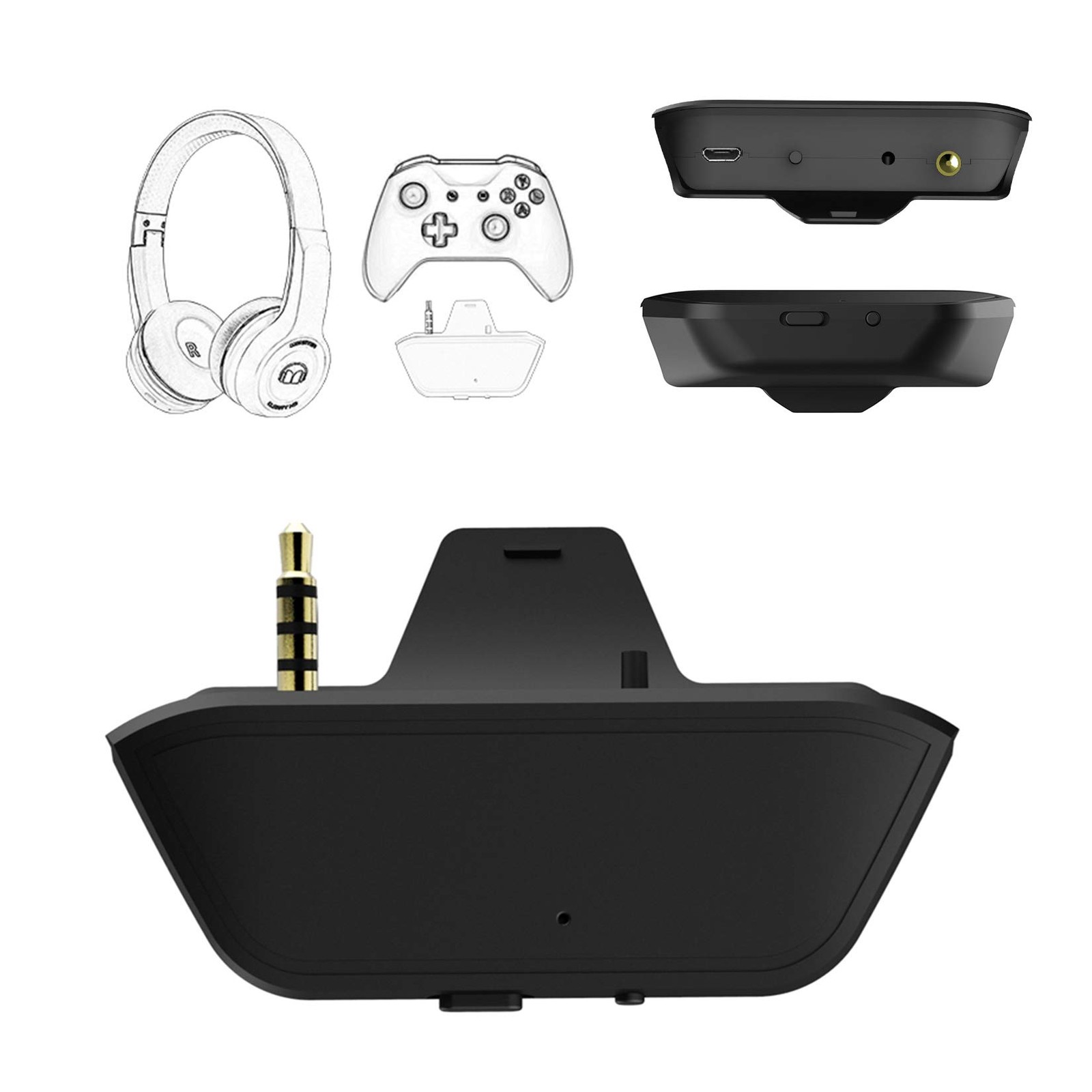Uberwith Bluetooth Transmitter Dongle for Xbox Controllers – Stereo Audio