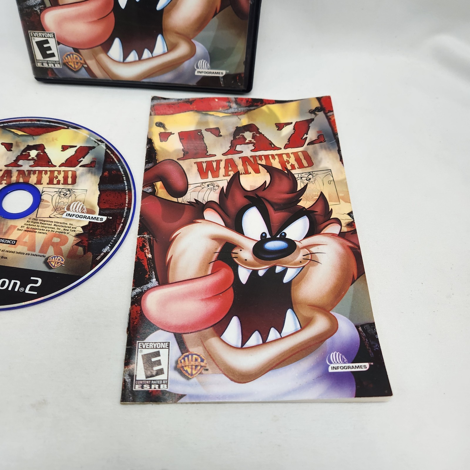 Taz: Wanted Sony PlayStation 2 PS2 Warner Bros Arcade Video Game Complete
