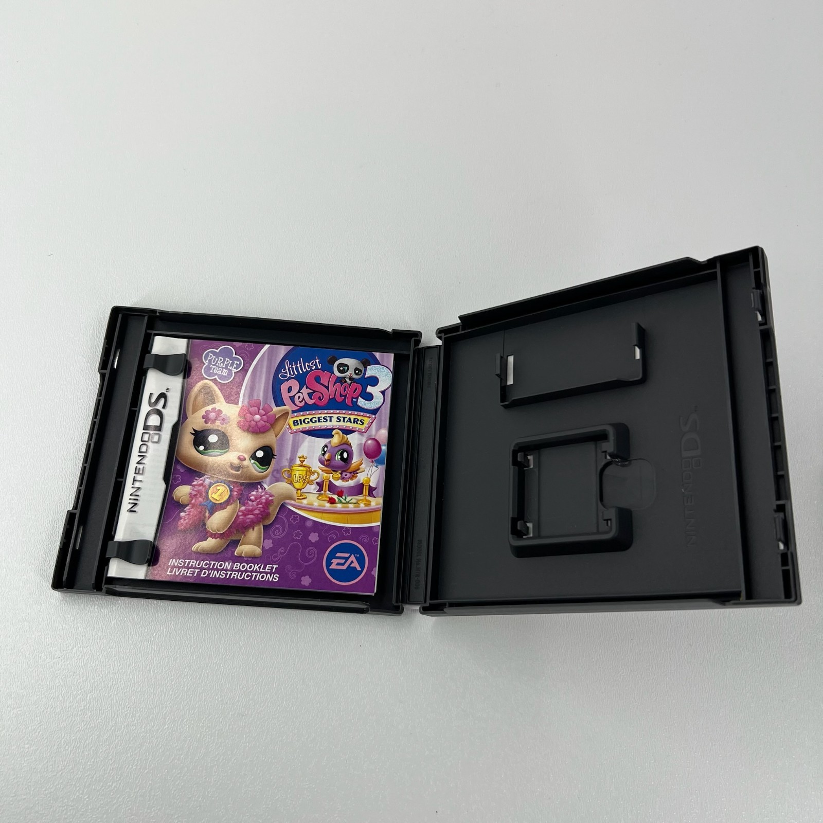 Littlest Pet Shop Nintendo DS Cases Manuals Bundle Winter Biggest Stars Purple