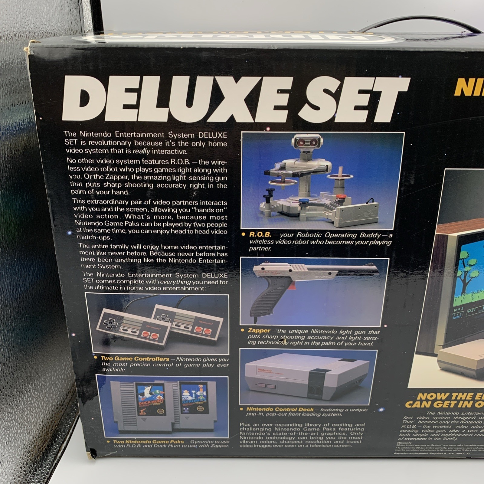 NES ROB The Robot W/Accessories Set In Original Box Tested & Works W/Zapper Gun