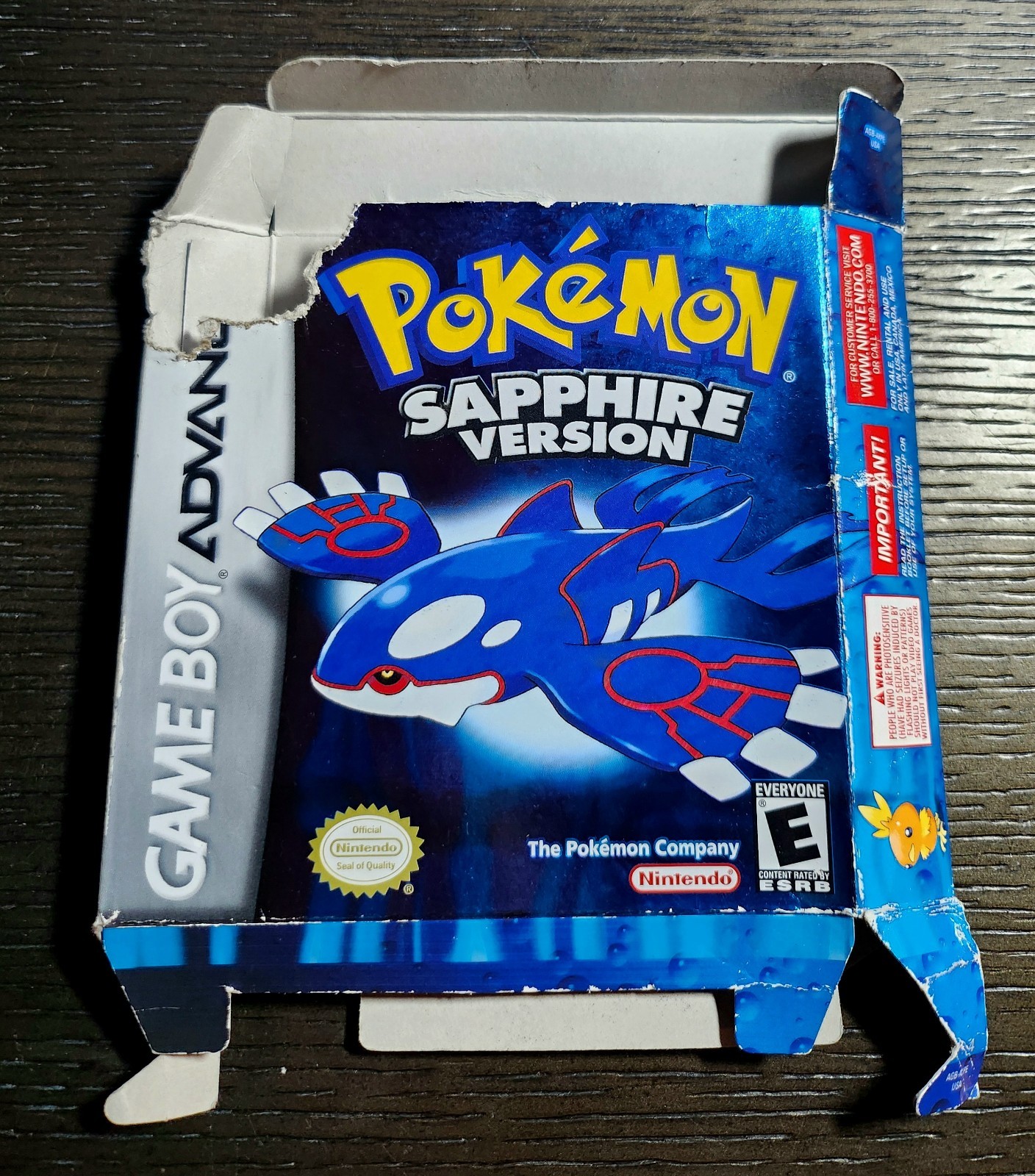 Nintendo GBA – Pokemon Sapphire AUTHENTIC ORIGINAL BOX ONLY GAMEBOY ADVANCE