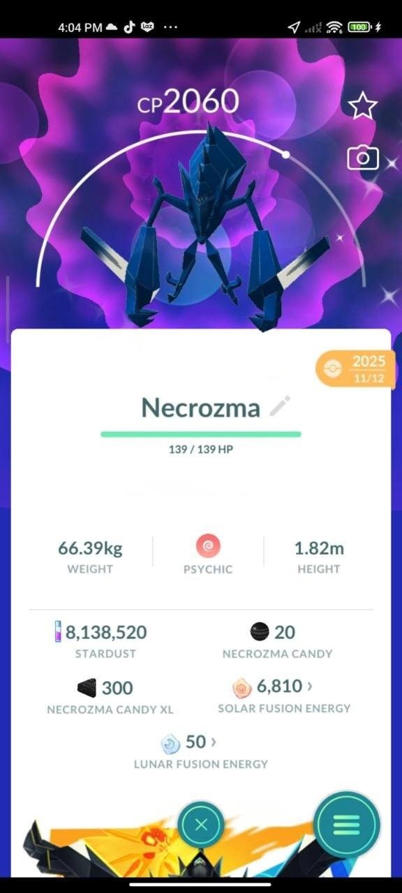 Pokémon PTC GO – Shiny Necrozma✨- Read Description 💥