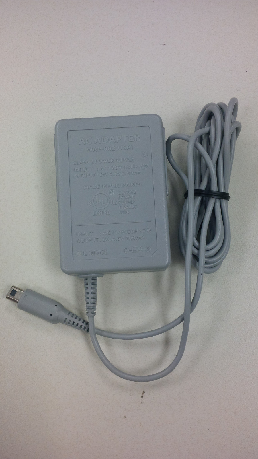 ORIGINAL NINTENDO NDSi/DSi XL/3DS/3DS XL WALL CHARGER/AC ADAPTER NEW, BULK PACK