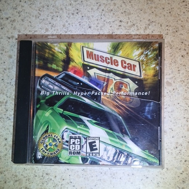 Muscle Car 76 – Global Star Software (PC) Racing, 8 Cars, 3D Tracks,manual inc