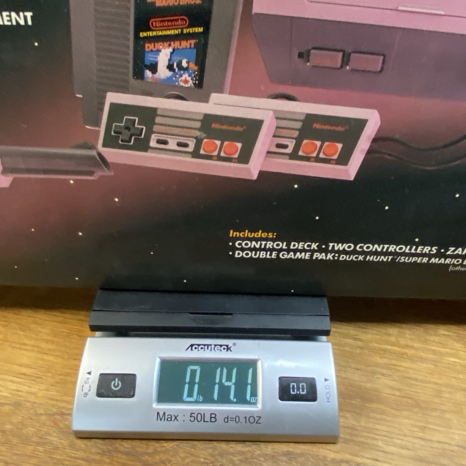 Nintendo NES Action Set – Box Only – Gray Zapper Version – Empty Box Vintage