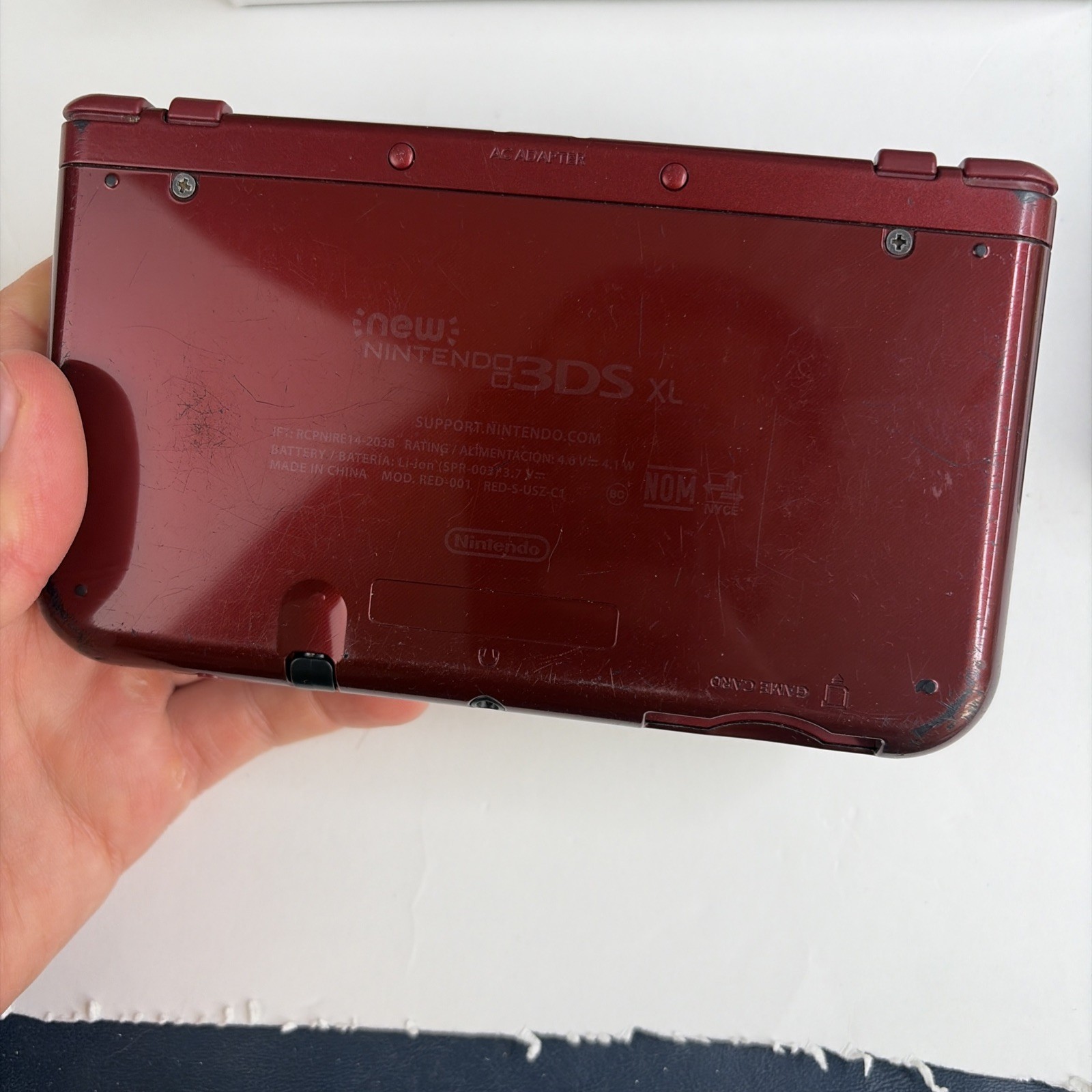 Nintendo New 3DS XL Red In Original Box W Charger Stylus US Model