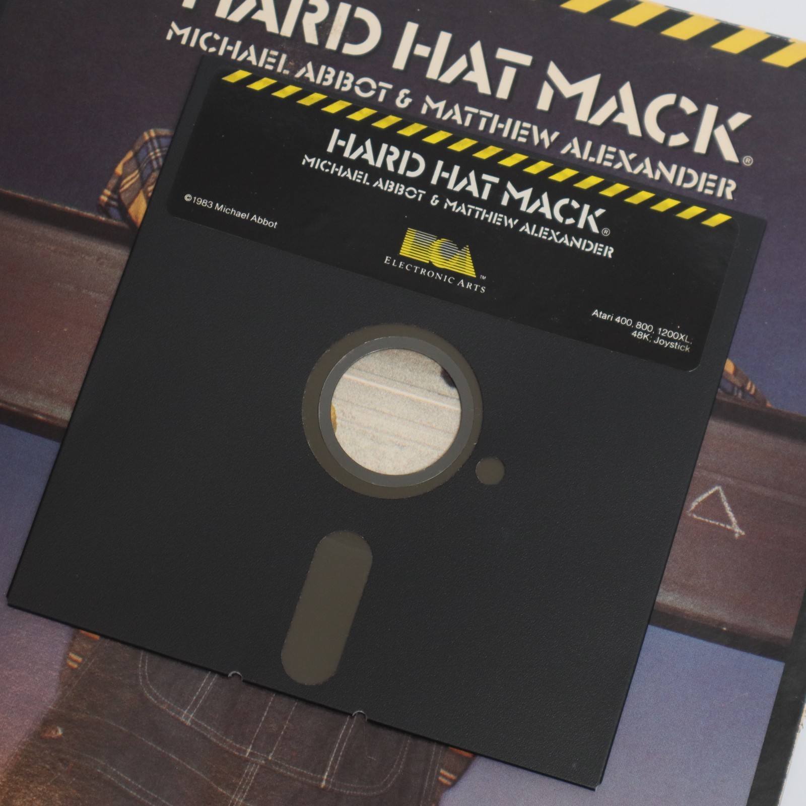 Hard Hat Mack 1983 Electronic Arts Atari Home Computers Platform Excellent Cond