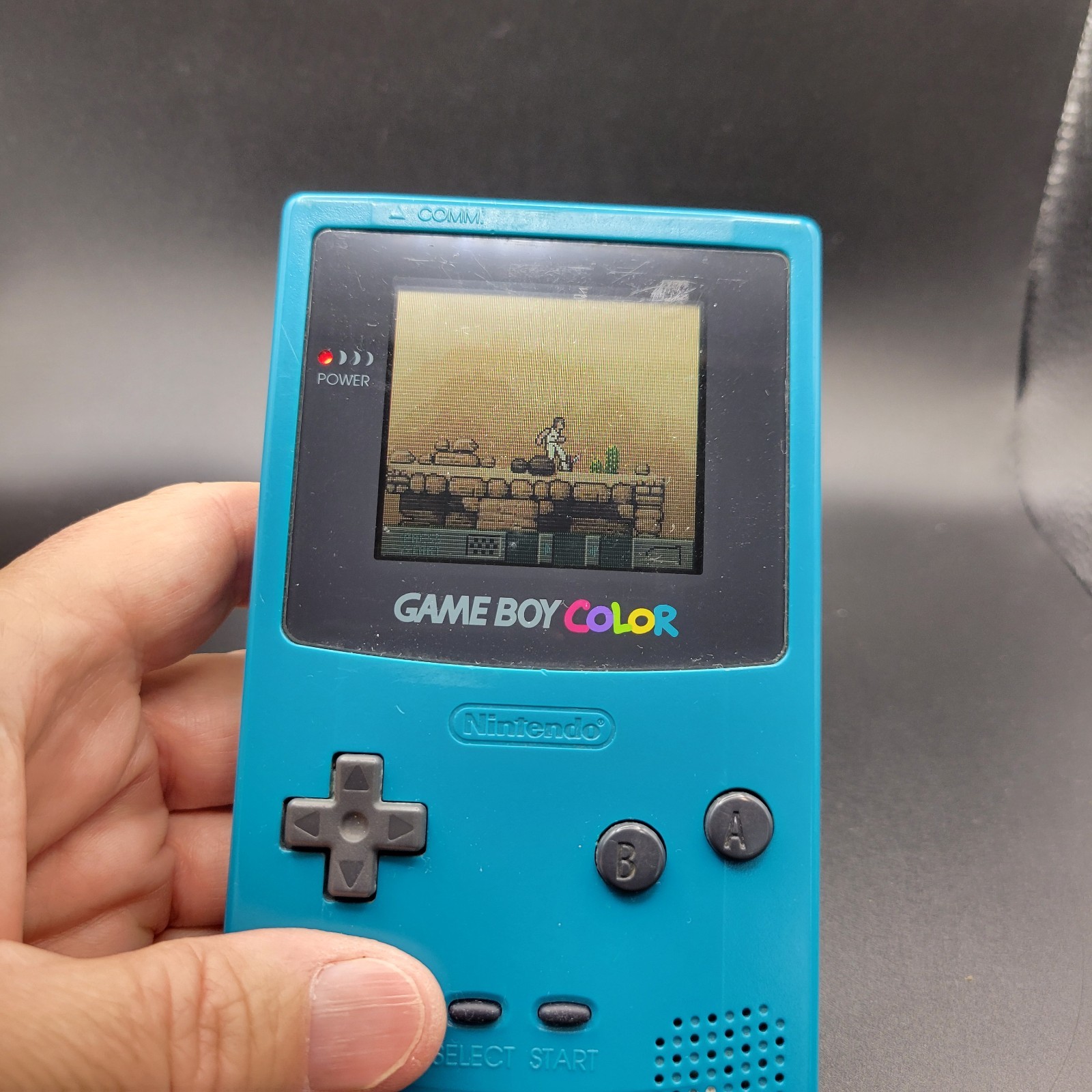 Nintendo Game Boy Color Handheld Game Console – Teal w Game