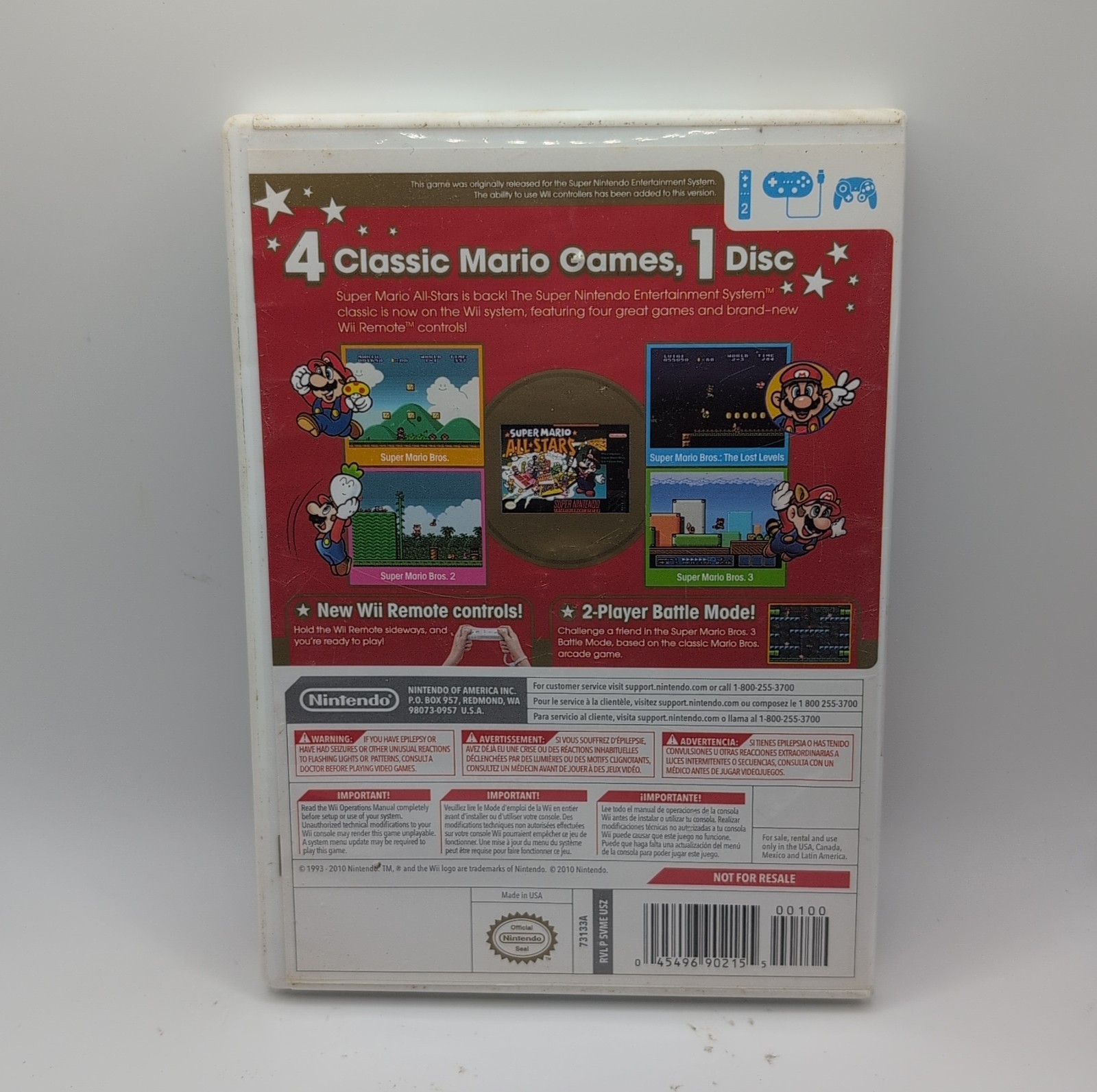 Super Mario All-Stars (Nintendo Wii, 2012) – TESTED AND WORKING