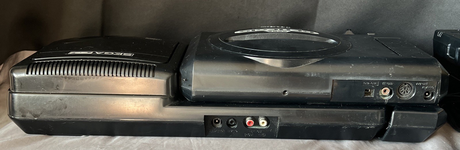 Sega CD Model 2 Sega Genesis Console With Cables And Controller & 3 Games Tested
