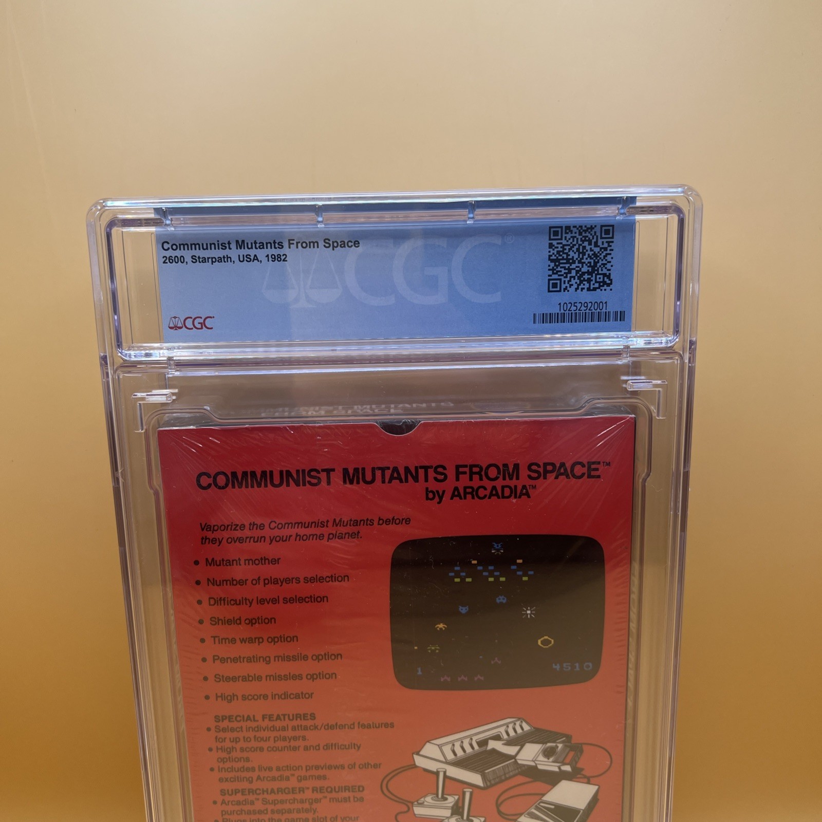 1982 ATARI SUPERCHARGER COMMUNIST MUTANTS FROM SPACE VIDEO GAME CASSETTE Sealed