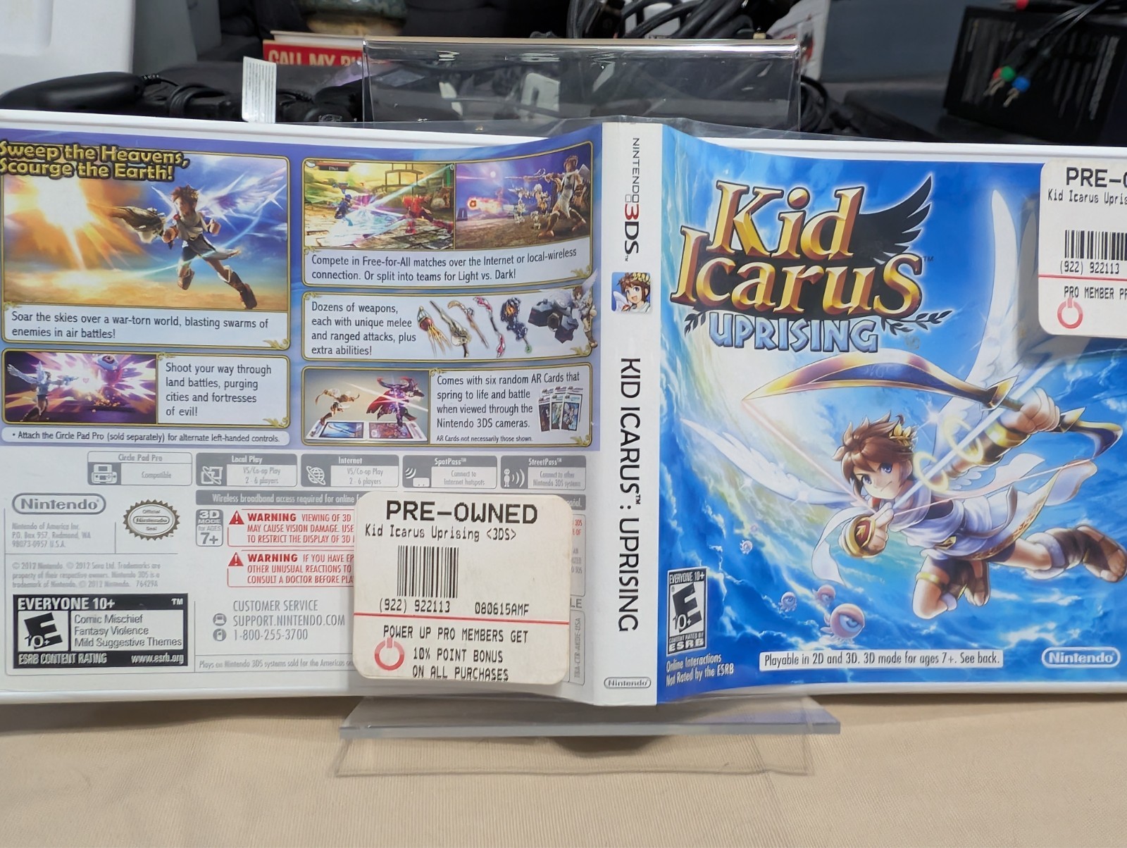Nintendo 3DS – CASE & MANUAL ONLY, NO GAME – Kid Icarus Uprising