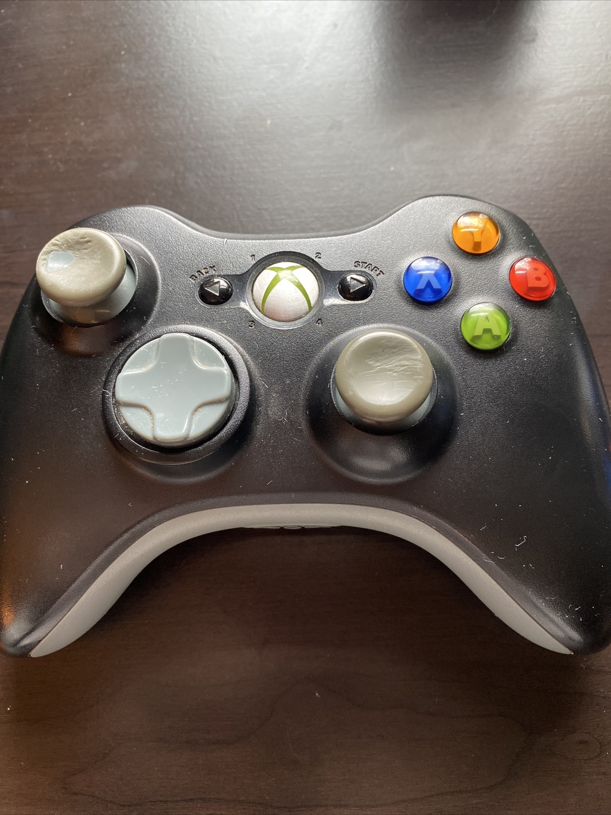 Official Microsoft Xbox 360 Wireless Controller -Black and Gray AS IS.