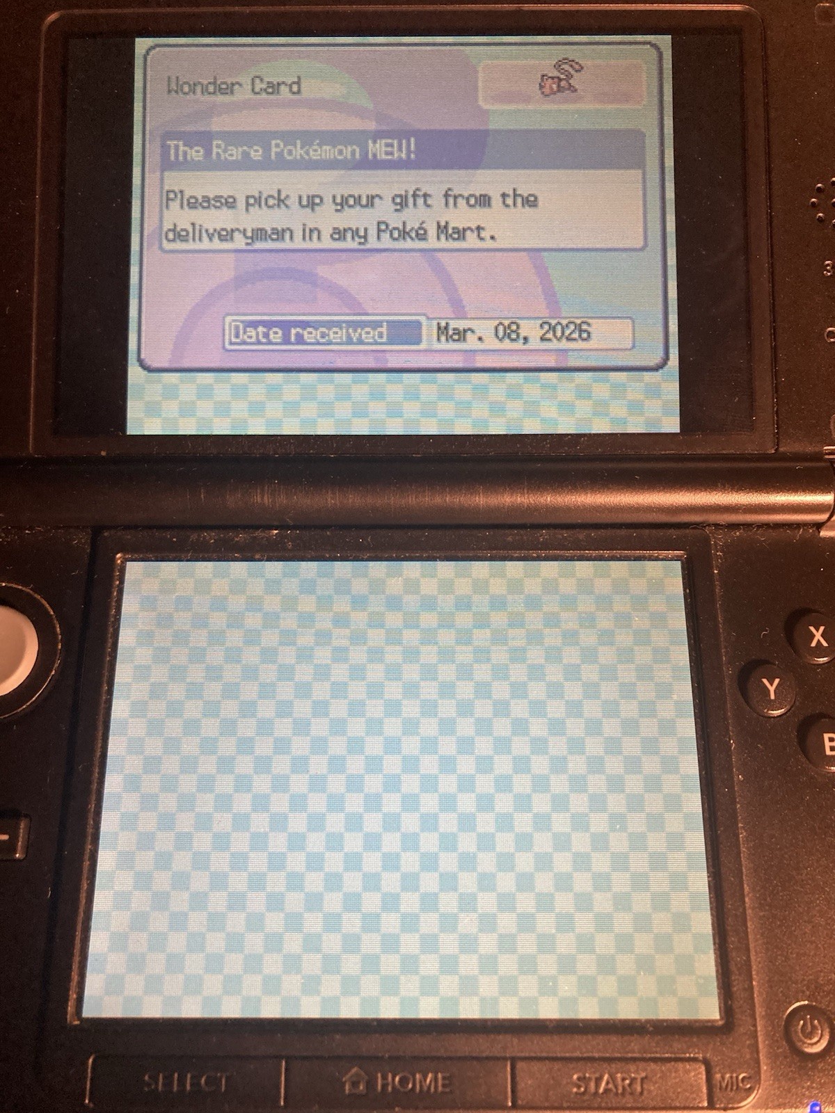 Pokemon FAL2010 Mew Authentic Event 10th Anniversary HGSS