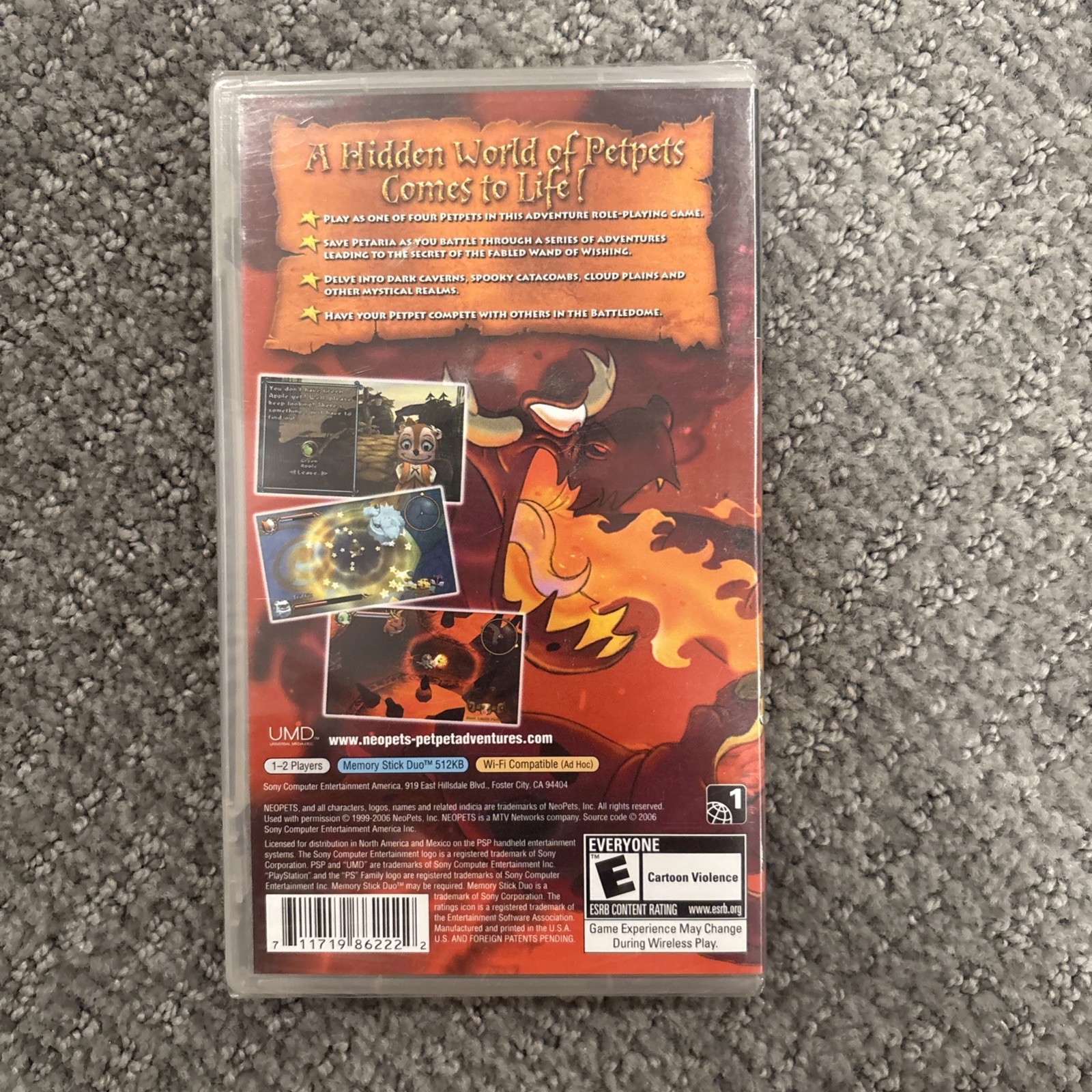 Neopets PetPet Adventures Wand of Wishing – PlayStation Portable New Sealed