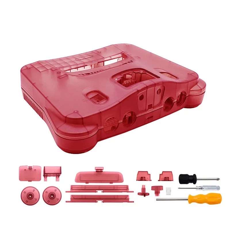 N64 Replacement Translucent Shell Case Housing Nintendo 64 Green Blue Purple Red