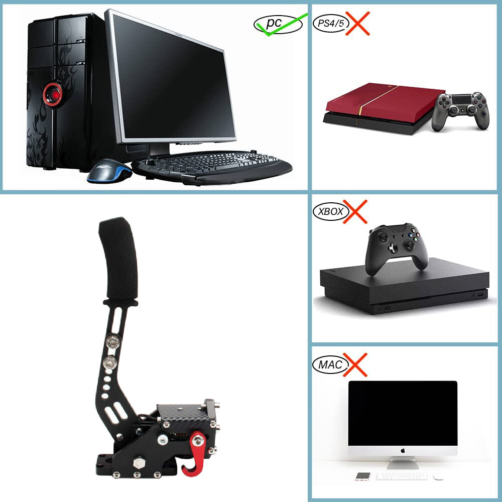 USB Handbrake For Logitech G29 PC Hall Sensor Rally SIM Racing Games T300 T500
