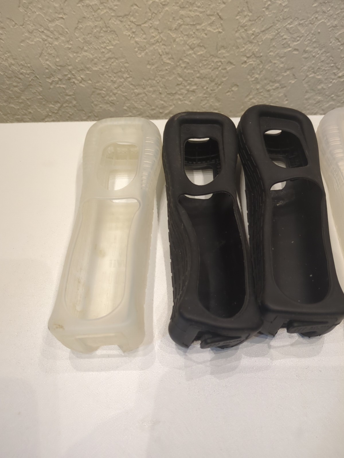 Black And White Silicon Sleeves For Wii Remote Controller Used