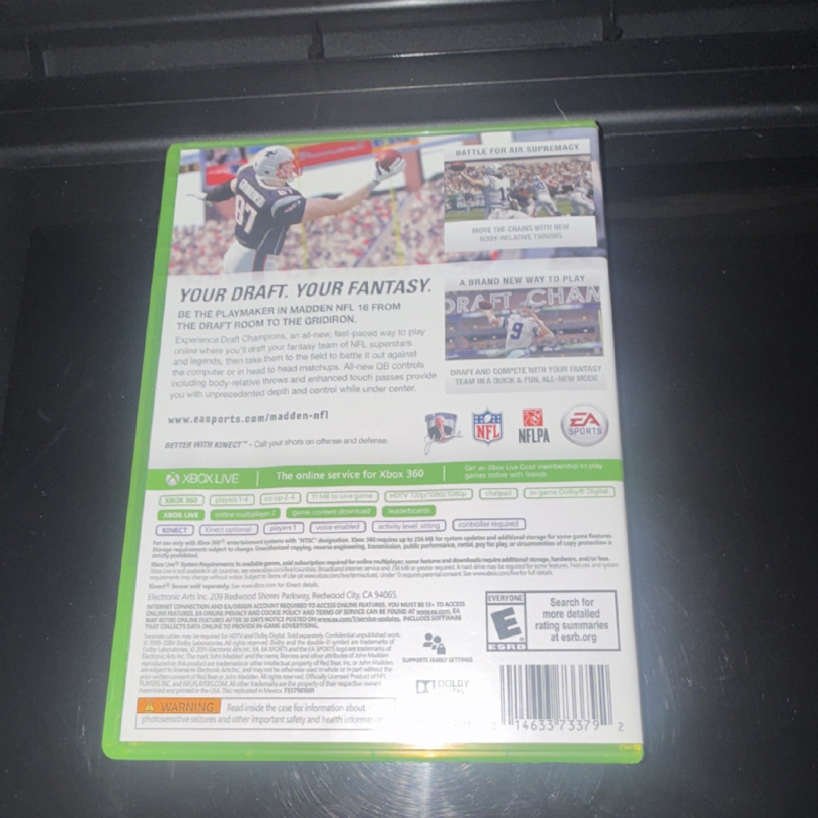 EA Sports Madden NFL 16 Xbox 360 Better with Kinect Sports NTSC-U/C 2015