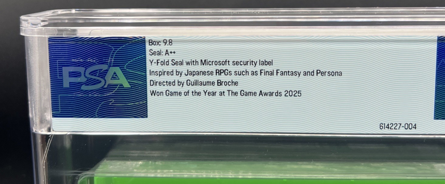 Clair Obscur: Expedition 33 (Xbox Series X, 2025) PSA Graded Sealed 9.8 A++ Top