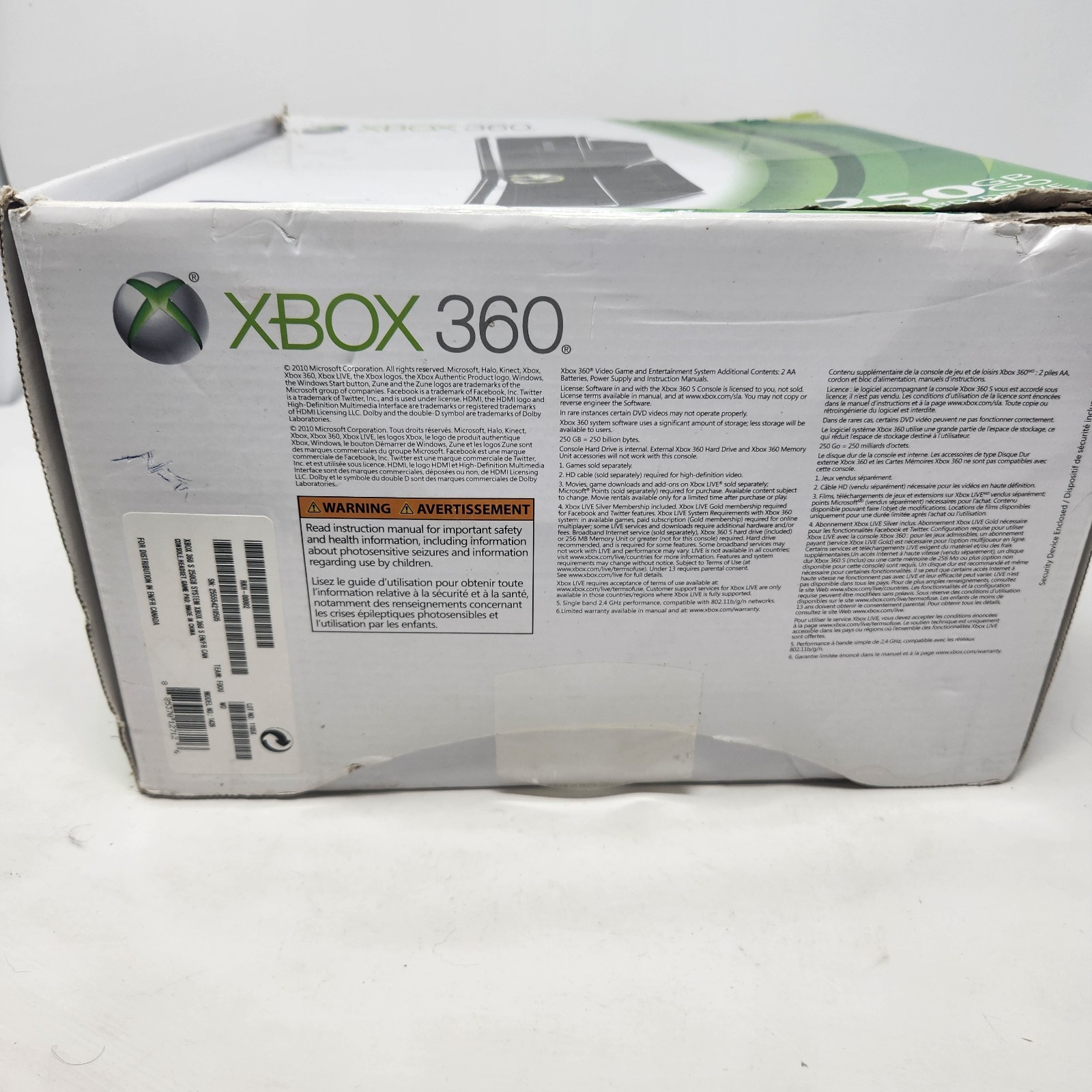 Xbox 360 S Slim 250gb CIB Complete Black Console NTSC-U/C Box Numbers Matching