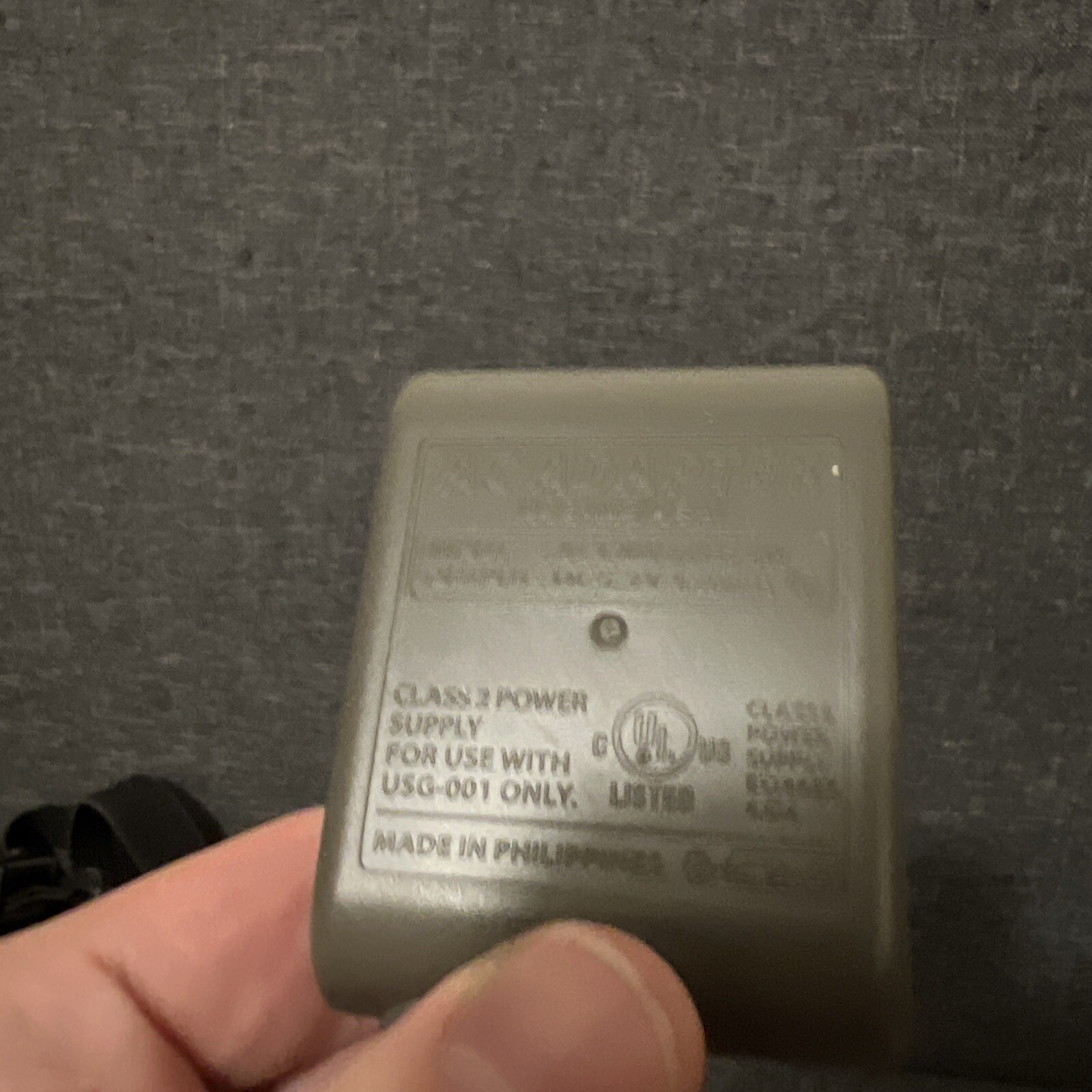 Nintendo Charger Gameboy Advance DS Lite USG-002 AC Adapter Plug Tested OEM Gray