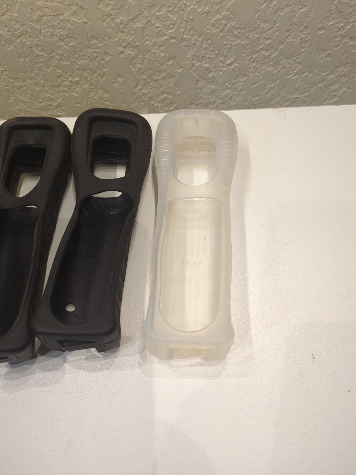 Black And White Silicon Sleeves For Wii Remote Controller Used