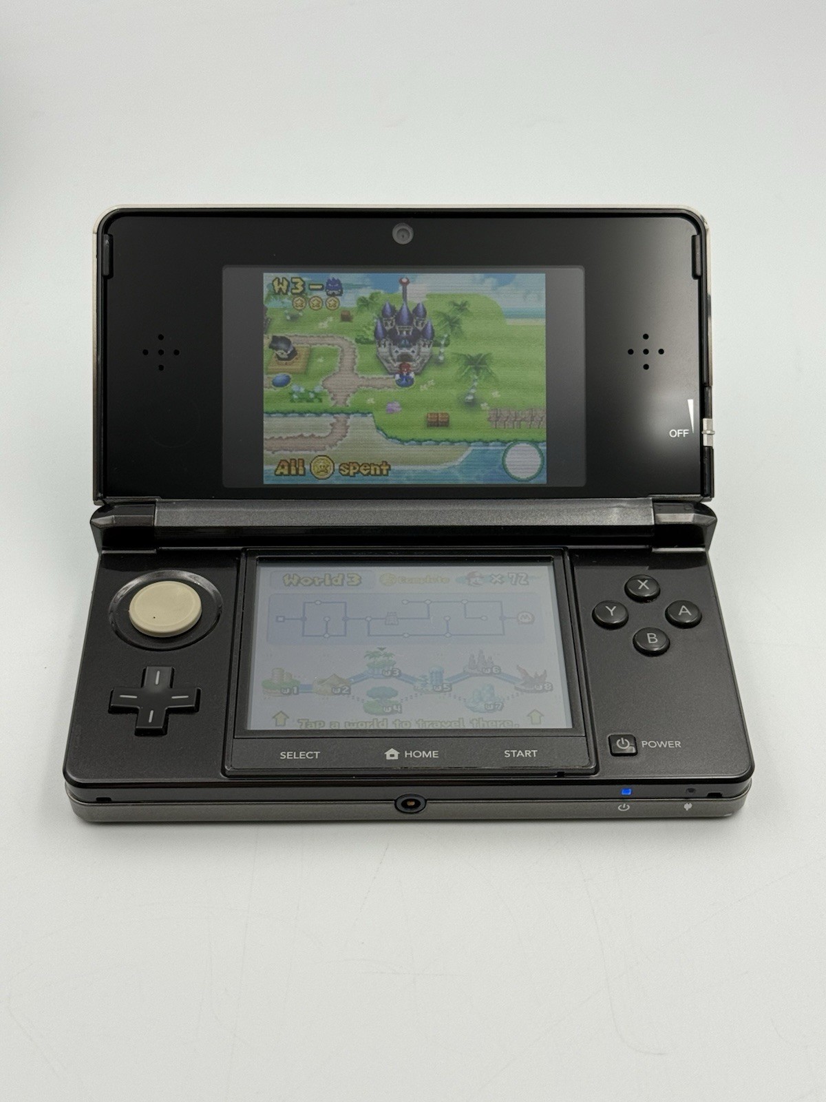 Nintendo 3DS Cosmo Black Bundle 5 Games Mario Kart CIB OEM Charger Tested